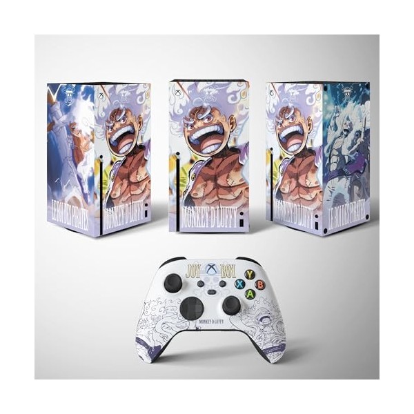 Sticker Xbox Série X Gear 5, Autocollant Série X Manga, Console et Manette, Skin Gaming Xbox Serie X, Vinyle Habillage 1 Man