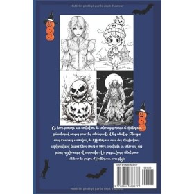 MangHalloween:: Coloriage - Des Dessins Manga à Colorier pour Adolescents et Adultes, Créez Votre Propre Halloween Japonais