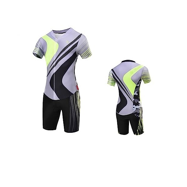 Femmes Pro trifonction Triathlon One Piece Aero Cycling Skinsuit Tri Suit Haut de vélo de Course,Respirant, Le Cyclisme, la C