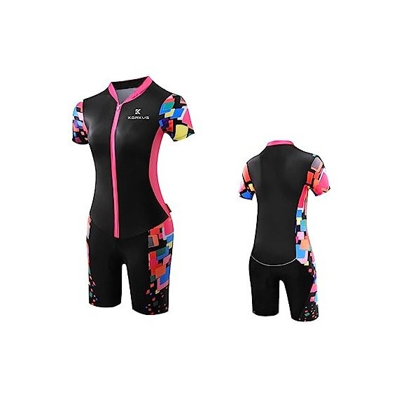 Femmes Pro trifonction Triathlon One Piece Aero Cycling Skinsuit Tri Suit Haut de vélo de Course,Respirant, Le Cyclisme, la C
