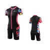 Femmes Pro trifonction Triathlon One Piece Aero Cycling Skinsuit Tri Suit Haut de vélo de Course,Respirant, Le Cyclisme, la C