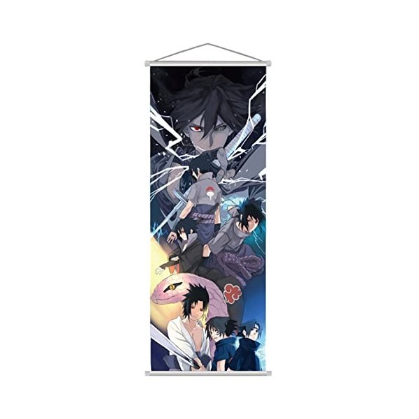 OCDSLYGB Anime Poster Sasuke Poster Shippuden Tableau à Roulettes Image à Rouler Grand Poster DAnime Figur Scroll PeinturePo