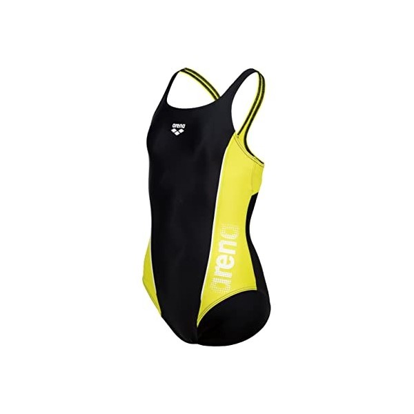 arena G Thrice JR Swim Pro Back One Piece R Swimsuit, Black-Anguria-White, 8-9 Anni Girls