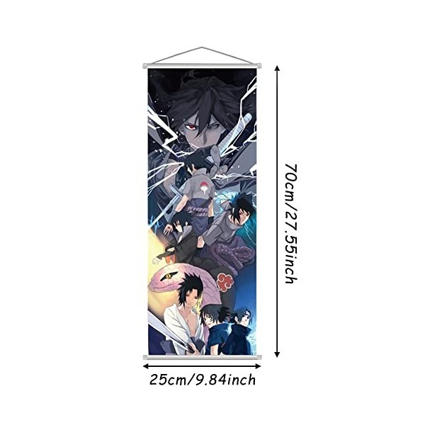 OCDSLYGB Anime Poster Sasuke Poster Shippuden Tableau à Roulettes Image à Rouler Grand Poster DAnime Figur Scroll PeinturePo