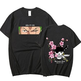 Sybnwnwm One Piece Tee Shirt Zoro Cute Casual Light Weight Anime Crewneck Fashion T Shirt
