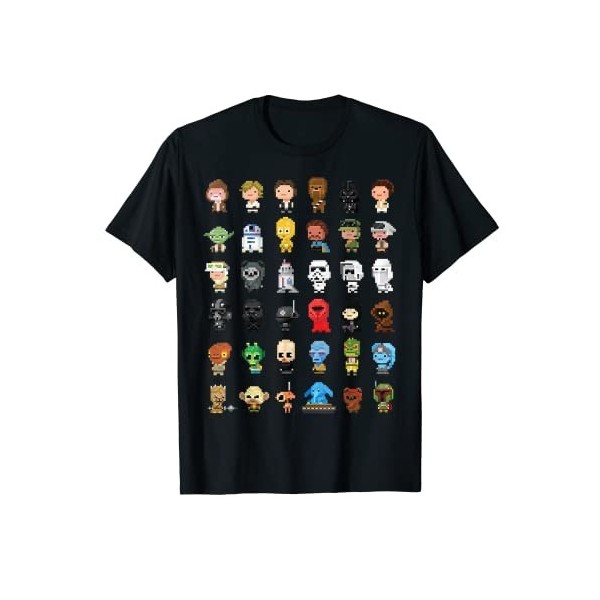 Star Wars Characters Pixelated 8-Bit T-Shirt