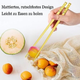 Lot de 5 paires de baguettes pour manger, baguettes chinoises, baguettes chinoises, fibre de verre antidérapantes, passent au