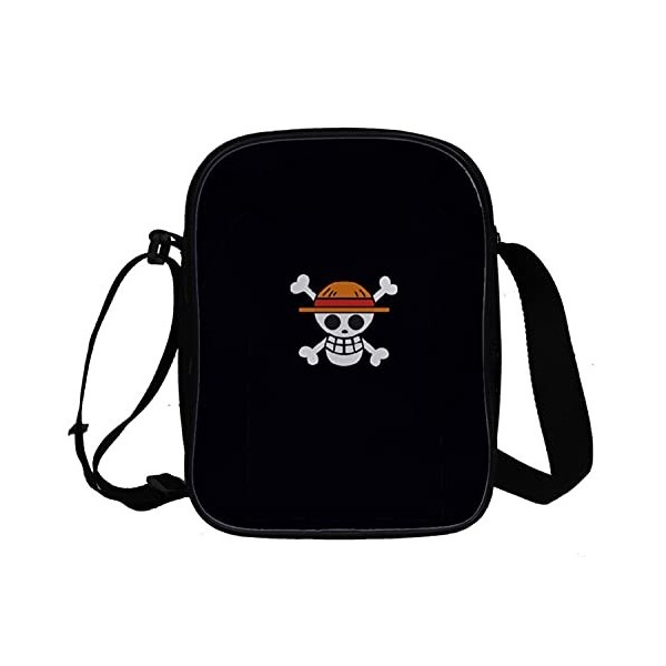 WANHONGYUE Anime One Piece Monkey D Luffy Sac Bandoulière Sacoche à lÉpaule Homme Femme Besace Sac de Messager Petit Sac à M