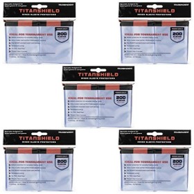 TitanShield Lot de 5 paquets de 200 pochettes de protection Polypropylène PP pour cartes de collection, taille parfaite pou