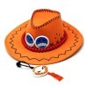 WANHONGYUE Anime One Piece Portgas·D·Ace Cosplay Chapeau de Cowboy Chapeaux Western Chapeau de Pistolero Pirate Australien St