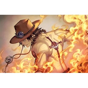 WANHONGYUE Anime One Piece Portgas·D·Ace Cosplay Chapeau de Cowboy Chapeaux Western Chapeau de Pistolero Pirate Australien St