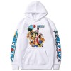 Symish Hommes One Piece Anime Print Pull à Capuche Luffy Chopper Zoro Sweet Fashion Classic Hoodies avec Poche,006black,XL1