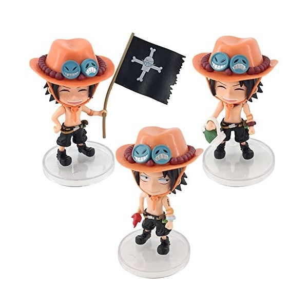 LGQHCE One Piece Anime Figure Modèle, Anime Figure Action Décoration Ornements, Fire Fist Ace Character Modèle, Mini Figurine