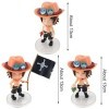 LGQHCE One Piece Anime Figure Modèle, Anime Figure Action Décoration Ornements, Fire Fist Ace Character Modèle, Mini Figurine