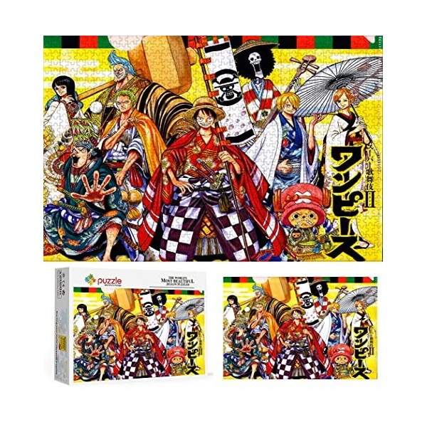 Puzzle Anime One Piece, Puzzle 500 Pièces pour Adultes, Puzzles Classiques Adolescent Enfant Puzzle Jeux De Réflexion Cadeaux