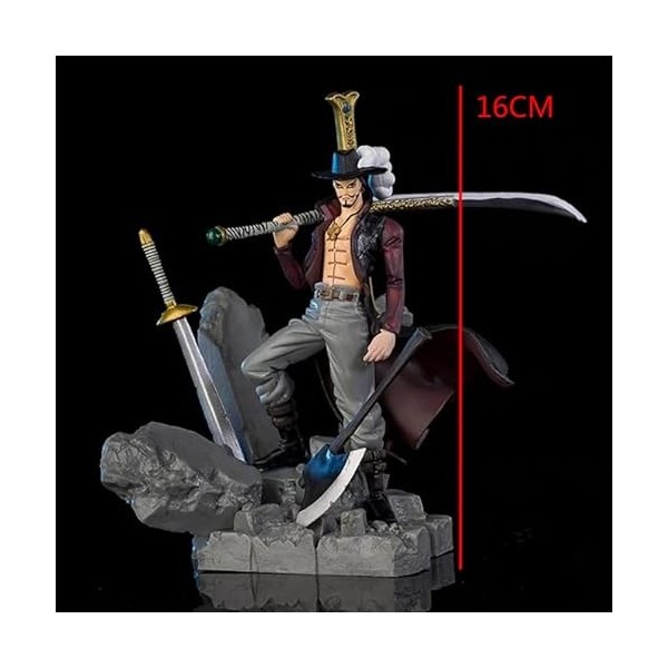 Figurine danime en PVC « One Piece », Oka Shichibukai Dracule Mihawk Personnage Model The Top War Figurine Toy Doll Ornament
