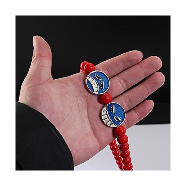 Anime One Piece Portgas D Ace Luffy Perles Rouges Collier Charme Cosplay Stands Pendentif Bijoux Ras du Cou Kolye Bijoux De H