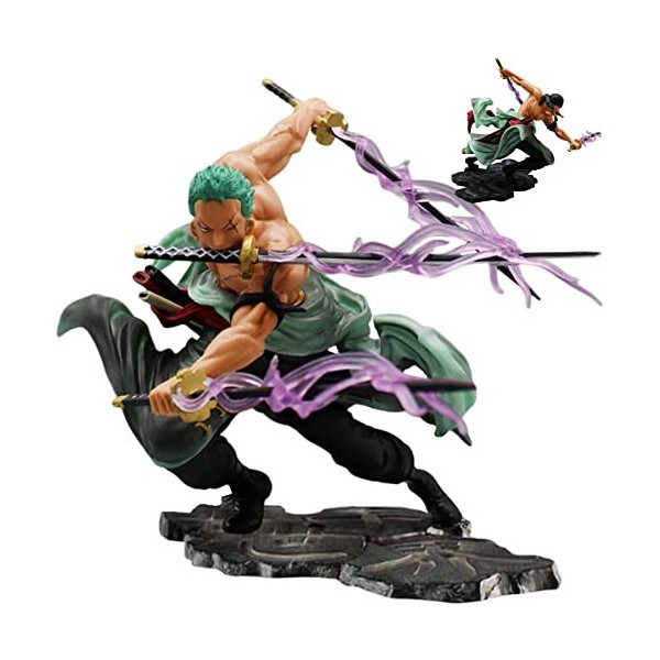 Henkodo Modèle de personnage danime, figurine danime Zoro - Figurine daction en PVC - Jouet de collection - Décoration pop