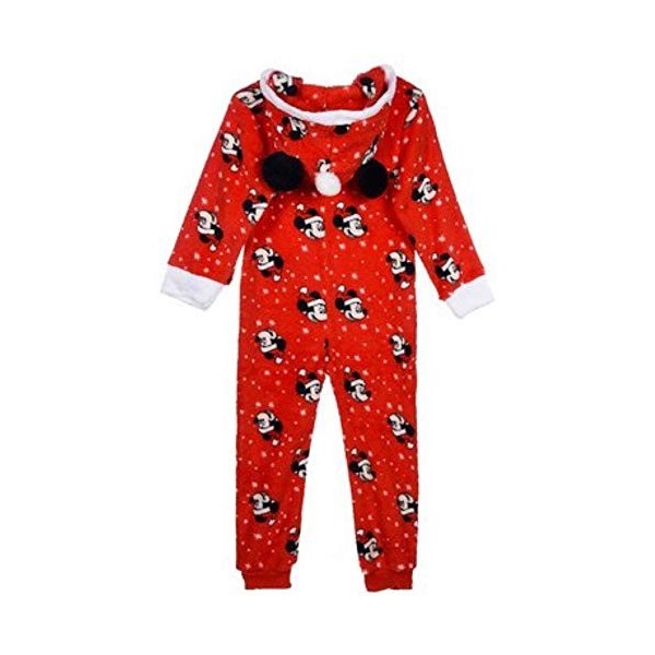 Disney Mickey Kids Robe Fleece Overall One Piece - Red - 2-3 Years