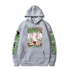 Sybnwnwm Sweat à capuche Anime One Piece Zoro Hip Hop pour homme et femme, gris, S