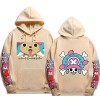Sybnwnwm Sweat à capuche One Piece Chopper imprimé Anime Hoodies Sweat à capuche à manches longues Unisexe, beige, S