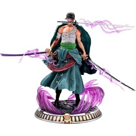 Miotlsy Anime Roronoa Zoro Figure, Trois Couteaux Big Thousand World Collection de Figurine Animations Character Model Jouet 