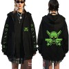 Sybnwnwm One Piece Full-Zip Hooded Pull Sweatshirt Zip Up Sweat À Capuche Hoodie Lufy Zoro Chopper Cosplay Hooded Pull Hoodie