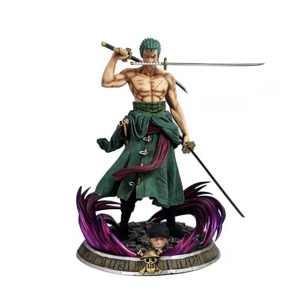 LGQHCE Anime Roronoa Zoro Figure, Figurine Anime Couteaux Thousand World Collection de Figurine Animations Character Model Jo