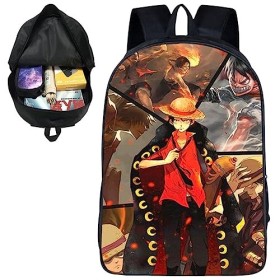 FYDZBSL One Piece Sacs à Dos, Luffy Étudiant Cartable, Enfant Sacs à Dos, Livre Sac One Piece Sac décole, Imprimé en 3D Sacs