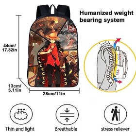 FYDZBSL One Piece Sacs à Dos, Luffy Étudiant Cartable, Enfant Sacs à Dos, Livre Sac One Piece Sac décole, Imprimé en 3D Sacs