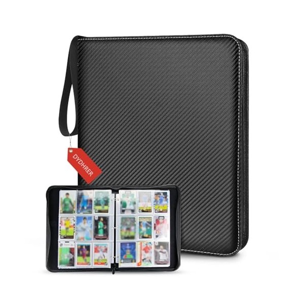 Classeur Carte 900 Cartes, Classeur Carte Magic avec 50 Pages De Pochettes Amovibles, Zippée Classeur Carte à Collectionner, 