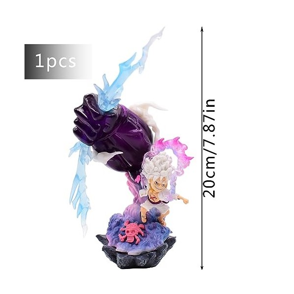 Syijupo Luffy Figurine, Monkey D.Luffy, Manga Décoration Objets de Collection Cadeaux, Gear 5 Figure 20cm 