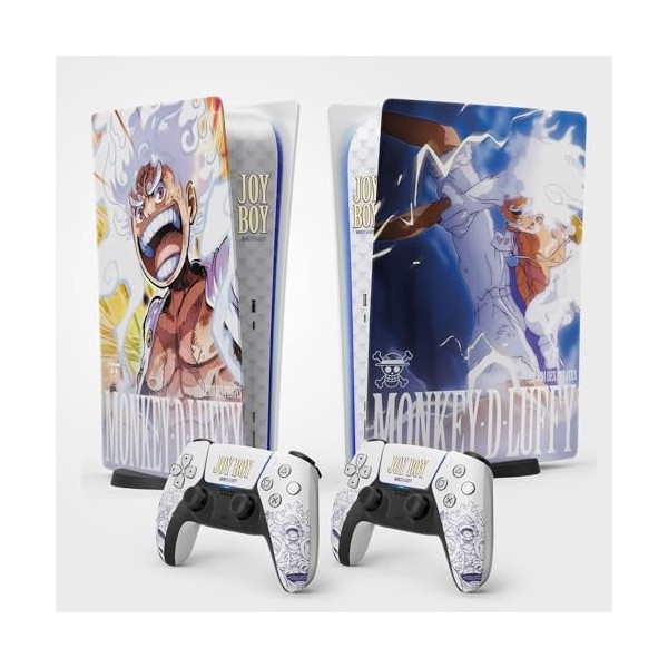 FFRAME - Sticker PS5 Gear 5, Autocollant Playstation 5 Manga, Console et Manette, Edition Disque, Skin Gaming play5 Vinyle Ha