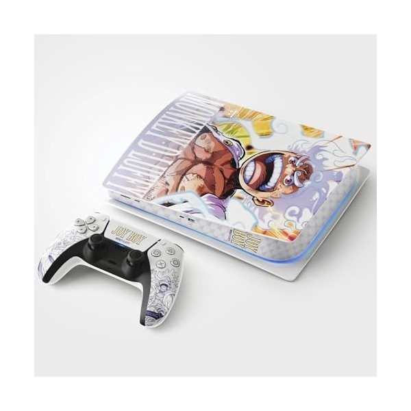 FFRAME - Sticker PS5 Gear 5, Autocollant Playstation 5 Manga, Console et Manette, Edition Disque, Skin Gaming play5 Vinyle Ha