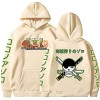 Sybnwnwm Sweat à capuche One Piece Anime Roronoa Zoro à manches longues Hip Hop Sportswear Garçons Grils, Noir , XS