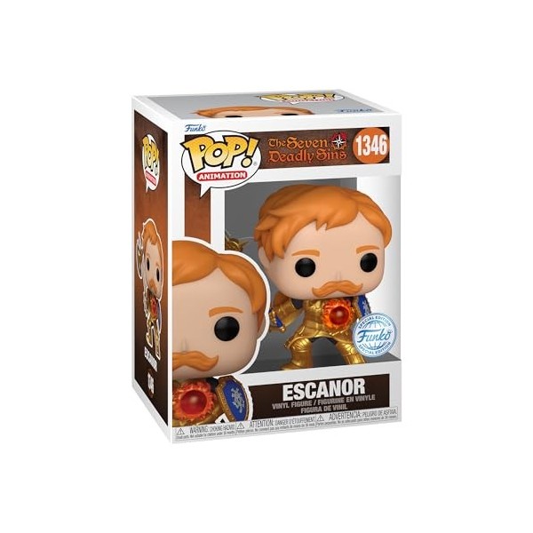Funko POP! Animation: SDS - Escanor With CS&axe - Métallique - Seven Deadly Sins - Exclusivité Amazon - Figurine En Vinyle À 