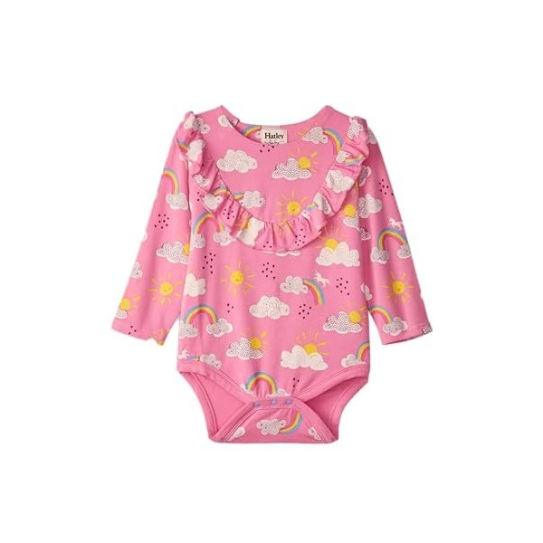 Hatley Ruffle Neck One Piece Footies pour BBS et Bambins, Rainbow Sunshine, 3-6 Mois Bébé garçon