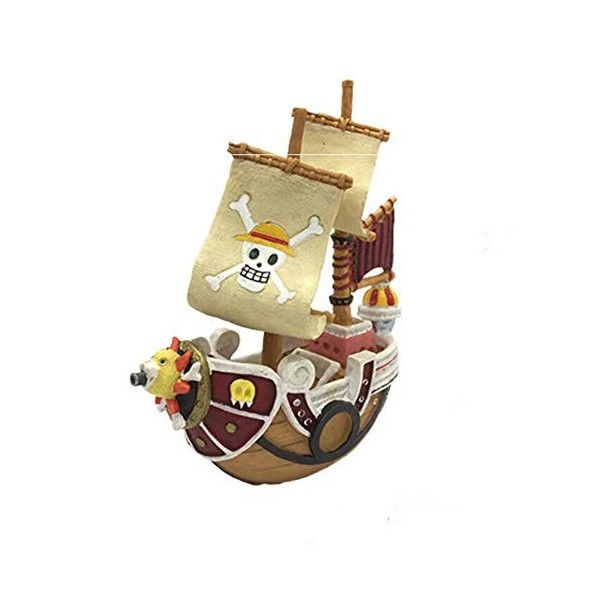 HALAWAKA Résine Pirate Ship Aquarium Ornements Décorations Fish Tank Ship Ornament Decor Shelter One Piece Theme