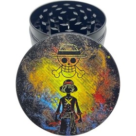 Grinder à Épices au Chapeau de paille 50mm en Acier Robuste - Moulin à 4 Parties avec Spatule Incluse - Révélez la Pureté des