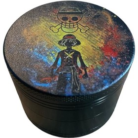 Grinder à Épices au Chapeau de paille 50mm en Acier Robuste - Moulin à 4 Parties avec Spatule Incluse - Révélez la Pureté des