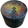 Grinder à Épices au Chapeau de paille 50mm en Acier Robuste - Moulin à 4 Parties avec Spatule Incluse - Révélez la Pureté des