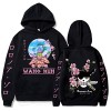 Sybnwnwm Sweat à capuche One Piece Zoro imprimé 3D à manches longues - Unisexe, rose, XXS