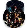 Grinder à Épices Anime Héros 50mm en Acier Robuste - Moulin à 4 Parties avec Spatule Incluse - Révélez la Pureté des Arômes