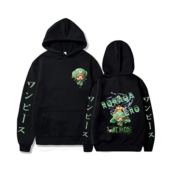 Sybnwnwm Sweat à capuche One Piece Tony Chopper imprimé 3D, rose, XS