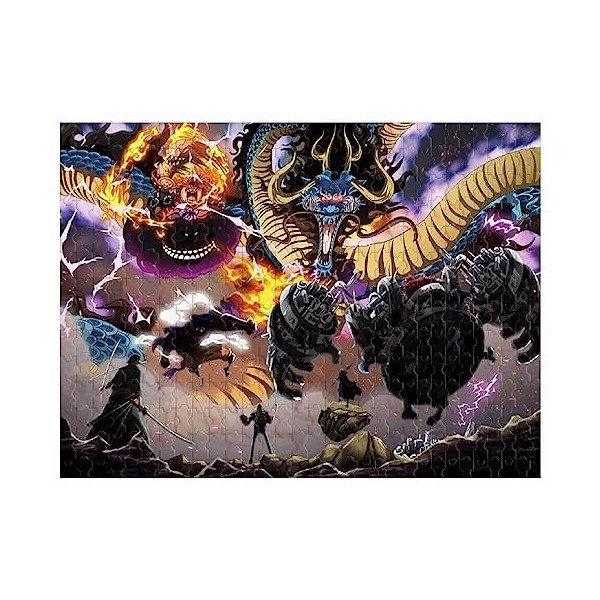 pour Adulte, 1000 pièces Puzzle en Bois, décoration de la Maison, Anime One Piece Luffy Vs Kaido Image 75 * 50cm