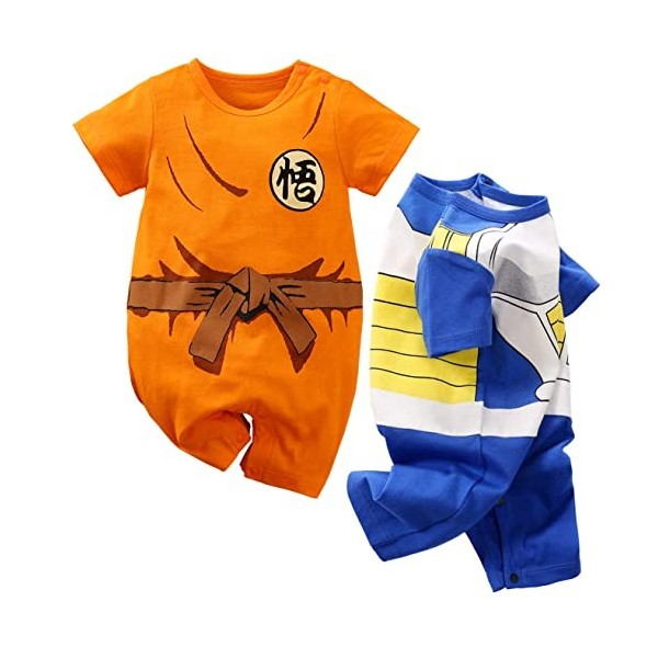 IURNXB 2-Pack Bébé Rompers Garçons Filles Cute Nouveau-né Bambin Coton Onesie cartoon Cosmeplay Bébé Vêtements