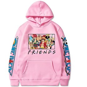 Sybnwnwm Unisexe One Piece Sweats à Capuche Luffy Zoro Tony Tony Chopper Pull Longues Sweatshirt