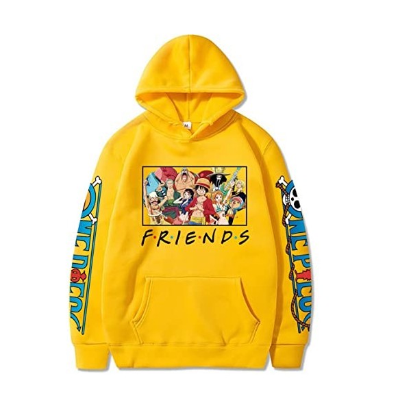 Sybnwnwm Unisexe One Piece Sweats à Capuche Luffy Zoro Tony Tony Chopper Pull Longues Sweatshirt