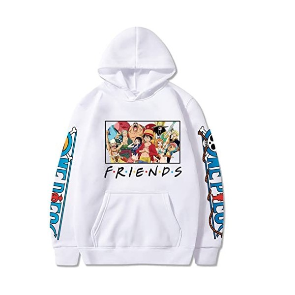 Sybnwnwm Unisexe One Piece Sweats à Capuche Luffy Zoro Tony Tony Chopper Pull Longues Sweatshirt