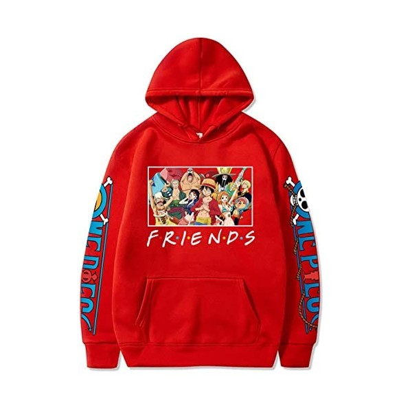Sybnwnwm Unisexe One Piece Sweats à Capuche Luffy Zoro Tony Tony Chopper Pull Longues Sweatshirt